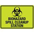 Lyle Sign, Biohazard Spill Cleanup Station (W Sym) LCUV-0146ST-RA_14x10